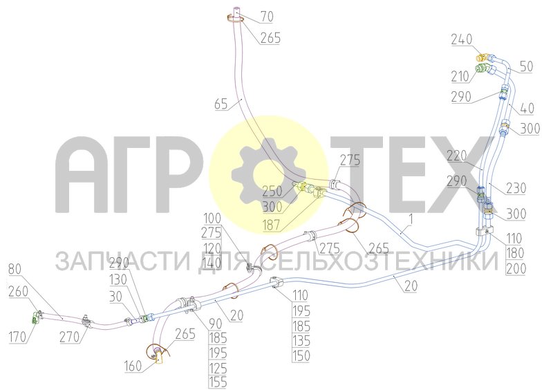 Чертеж Коммуникации топливные (154.63.07.200)